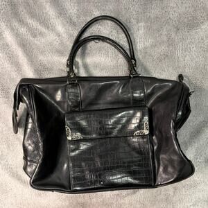 Vintage Bueno Leather Duffel Handbag